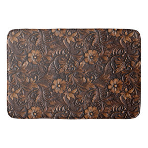 Brown Cowgirl Floral Badematte