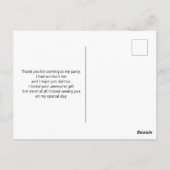 Brown Cowgirl Hut mit Pink Blume Danke Postkarte (Rückseite)