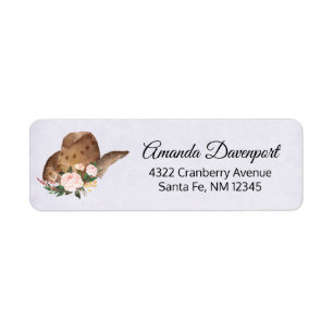Brown Cowgirl Hut mit rosa Blume