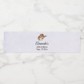 Brown Cowgirl Hut mit rosa Blume Geburtstag Wasserflaschenetikett (Einzelnes Label)