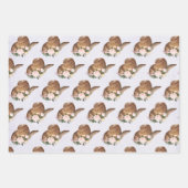 Brown Cowgirl Hut mit rosa Blume Geschenkpapier Set (Vorderseite)