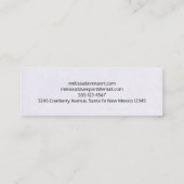 Brown Cowgirl Hut mit rosa Blume Mini Visitenkarte (Rückseite)