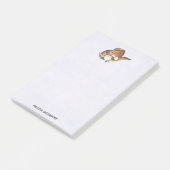 Brown Cowgirl Hut mit rosa Blume Post-it Klebezettel (angewinkelt)