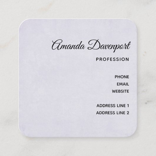 Brown Cowgirl Hut mit rosa Blume Quadratische Visitenkarte (Rückseite)