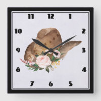 Brown Cowgirl Hut mit rosa Blume