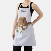 Brown Cowgirl Hut mit rosa Blume Schürze (InSitu)