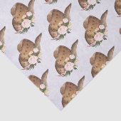 Brown Cowgirl Hut mit rosa Blume Seidenpapier (Ausschnitt)