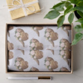 Brown Cowgirl Hut mit rosa Blume Seidenpapier (Geschenk)