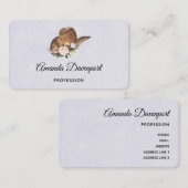 Brown Cowgirl Hut mit rosa Blume Visitenkarte (Vorne/Hinten)