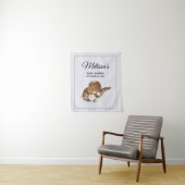 Brown Cowgirl Hut mit rosa Blume Wandteppich (Beispiel)