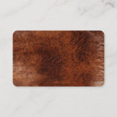 Brown Cowgirl Leather Look Visitenkarte (Rückseite)