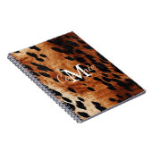 Brown Cowhid Monogramm Notizblock (Rechte Seite)