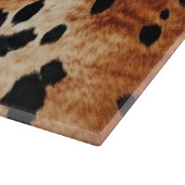 Brown Cowhid Monogramm Schneidebrett (Ecke)