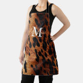 Brown Cowhid Monogramm Schürze (InSitu)