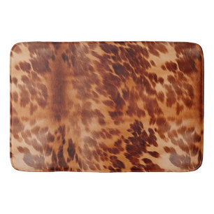 Brown Cowhide Animal Print Badematte