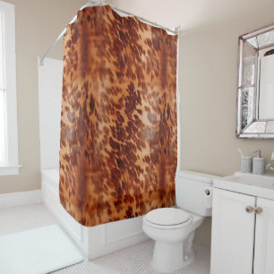Brown Cowhide Animal Print Duschvorhang