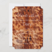 Brown Cowhide Animal Print Einladung (Vorderseite)