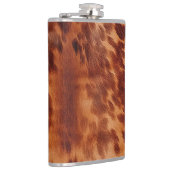 Brown Cowhide Animal Print Flachmann (Rechts)