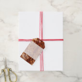 Brown Cowhide Animal Print Geschenkanhänger (Mit Garn)