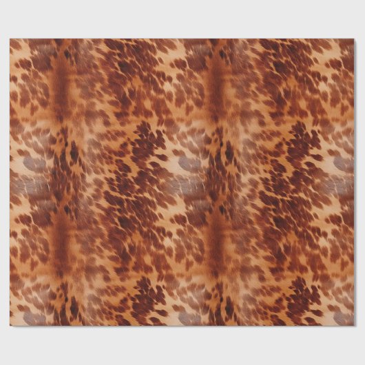 Brown Cowhide Animal Print Geschenkpapier (Flach)
