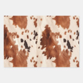 Brown Cowhide Animal Print Geschenkpapier Set (Vorderseite 3)