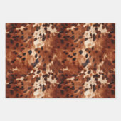 Brown Cowhide Animal Print Geschenkpapier Set (Vorderseite 2)