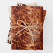 Brown Cowhide Animal Print Geschenkpapier Set (Beispiel)
