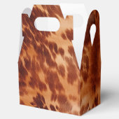 Brown Cowhide Animal Print Geschenkschachtel (Geöffnet)