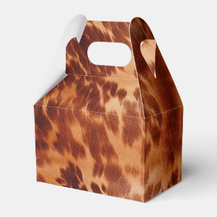 Brown Cowhide Animal Print Geschenkschachtel
