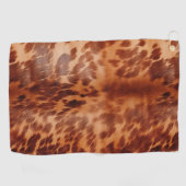Brown Cowhide Animal Print Golfhandtuch (Horizontal)