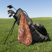 Brown Cowhide Animal Print Golfhandtuch (Gras)