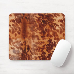 Brown Cowhide Animal Print Mousepad