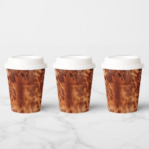 Brown Cowhide Animal Print Pappbecher