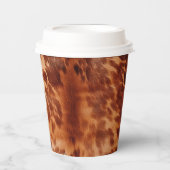 Brown Cowhide Animal Print Pappbecher (Vorderseite)