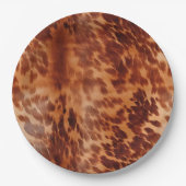 Brown Cowhide Animal Print Pappteller (Vorderseite)