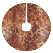 Brown Cowhide Animal Print Polyester Weihnachtsbaumdecke (Vorderseite)
