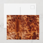 Brown Cowhide Animal Print Postkarte (Vorne/Hinten)