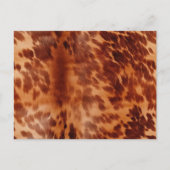 Brown Cowhide Animal Print Postkarte (Vorderseite)