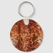 Brown Cowhide Animal Print Schlüsselanhänger (Vorderseite)