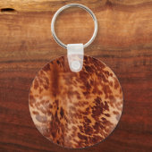 Brown Cowhide Animal Print Schlüsselanhänger (Vorderseite)