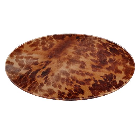 Brown Cowhide Animal Print Schneidebrett (Ecke)