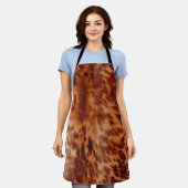 Brown Cowhide Animal Print Schürze (Getragen)