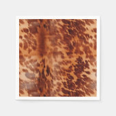 Brown Cowhide Animal Print Serviette (Vorderseite)