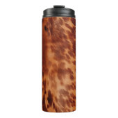 Brown Cowhide Animal Print Thermosbecher (Vorderseite)