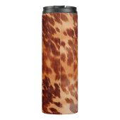 Brown Cowhide Animal Print Thermosbecher (Rückseite)