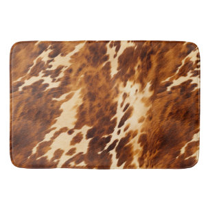 Brown Cowhide Badematte
