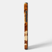 Brown Cowhide Case-Mate iPhone Hülle (Rückseite / Links)