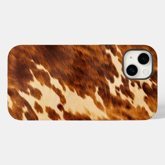 Brown Cowhide Case-Mate iPhone Hülle (Rückseite (Horizontal))