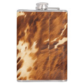 Brown Cowhide Flachmann (Rückseite)