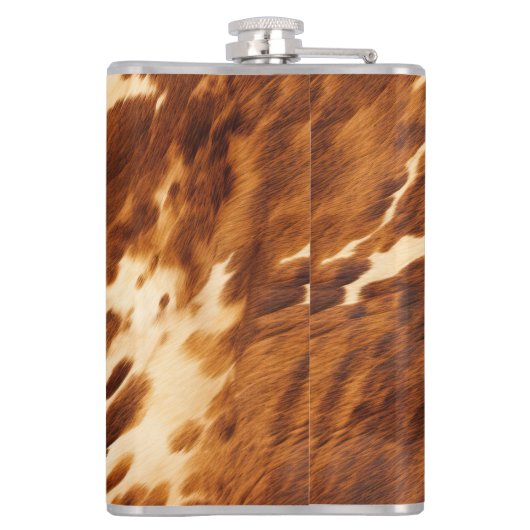 Brown Cowhide Flachmann (Rückseite)